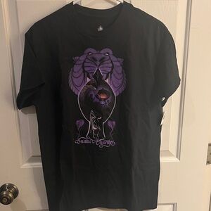 Disney Black Short Sleeve Tee with Purple Snake Charmer Graphic